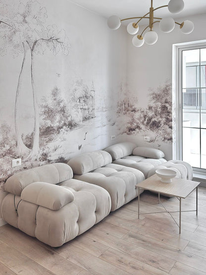 Hampen Modular Velvet Sofa
