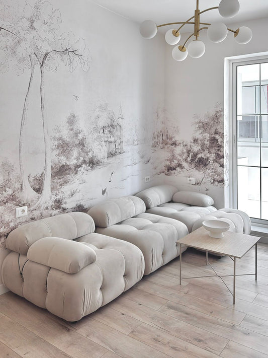 Hampen Modular Velvet Sofa